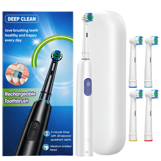 Valge elektriline hambahari Deep Clean 4 harjapeaga