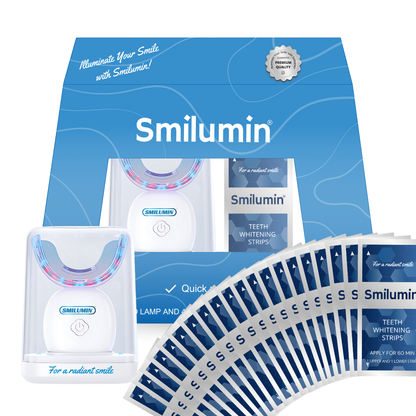 Smilumin – Komplekt hammaste hooldamiseks LED-valguse ja ribadega
