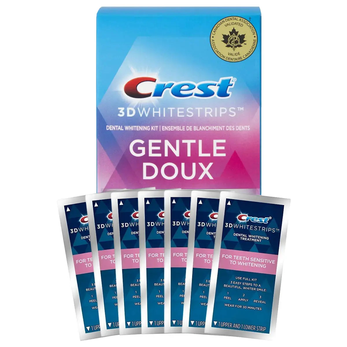 Bieliace Pásiky Crest Gentle Doux Whitestrips