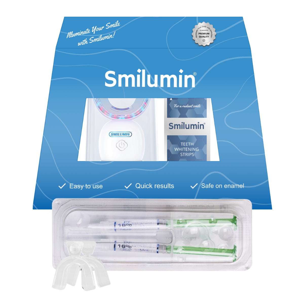 Valgenduskomplekt Smilumin Opalescence 16% geeliga