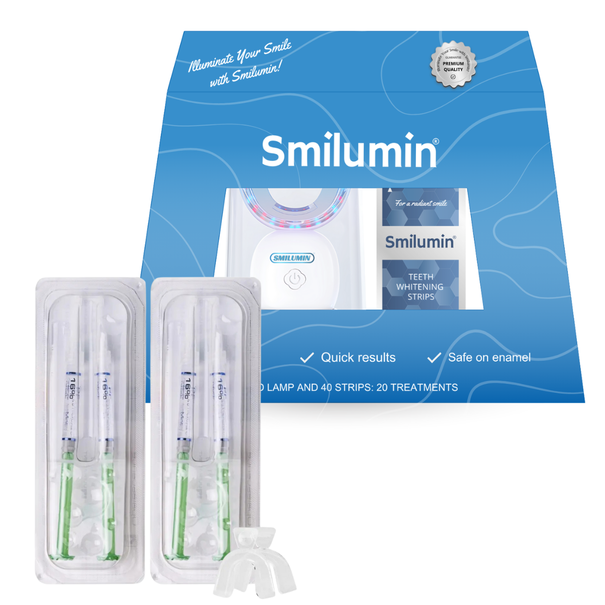 Valgenduskomplekt Smilumin Opalescence 16% geeliga